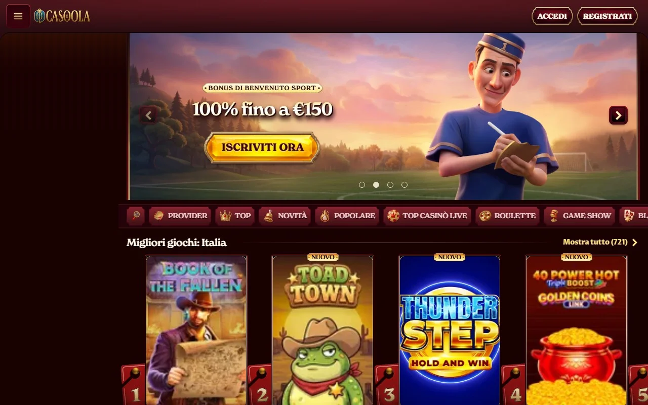 revolut casino: la homepage del casinò Casoola